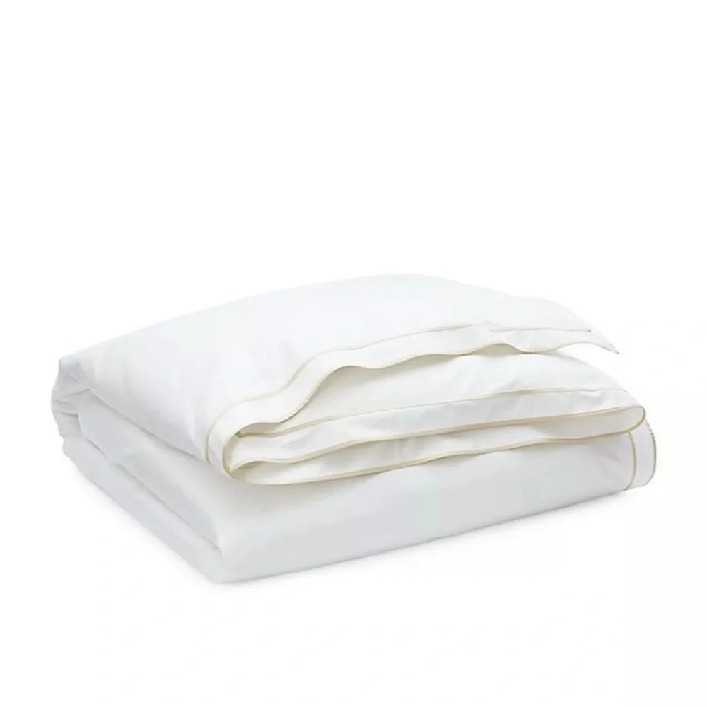 New! Lauren RalphLauren Spencer Sateen Queen Duvet+2 Pillowcases White/Wheat🤍